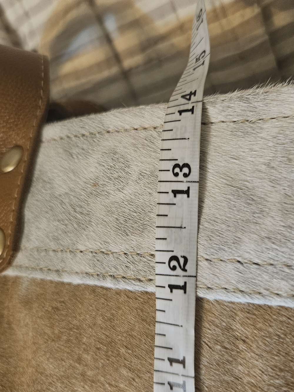 Myra Bag Tan and Multicolor Woven Tote with Leather Straps - Picture 12 of 16